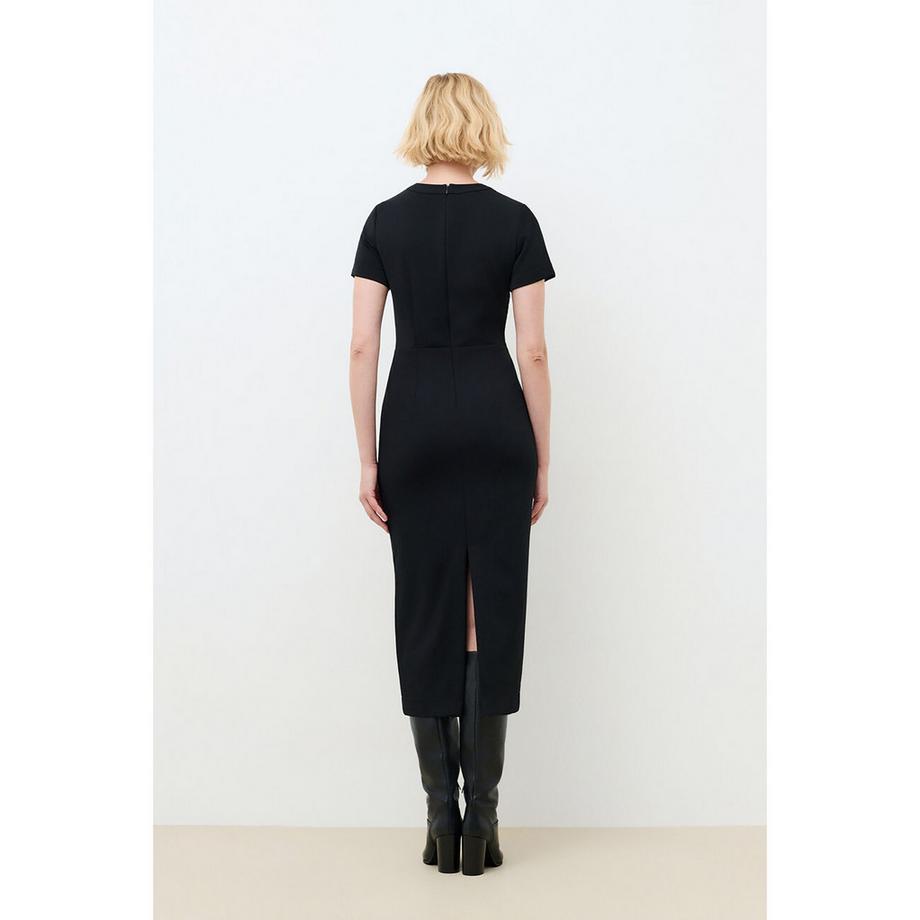 Caroll Vestito midi a maniche corte con cintura  