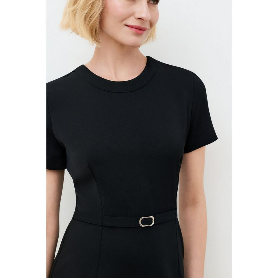 Caroll Vestito midi a maniche corte con cintura  