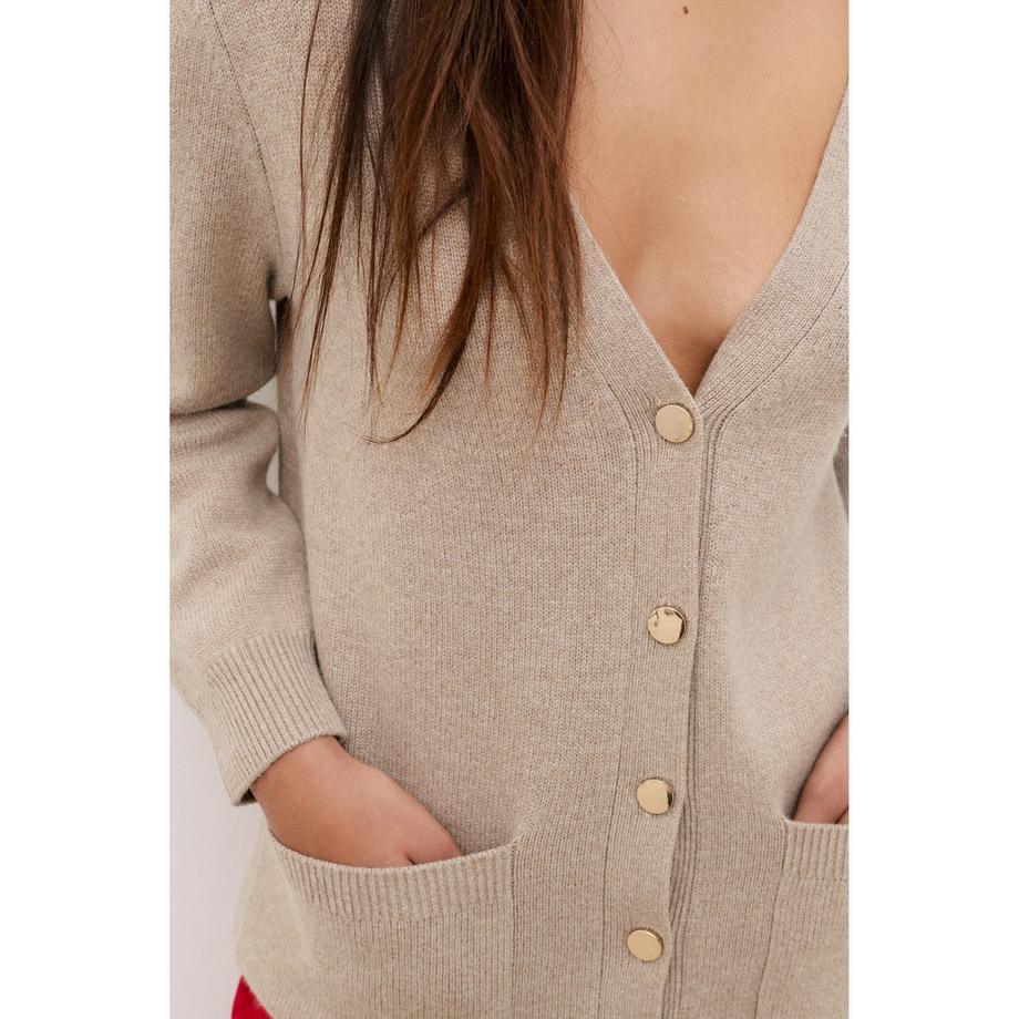 Caroll Cardigan collo a V con tasche anteriori  
