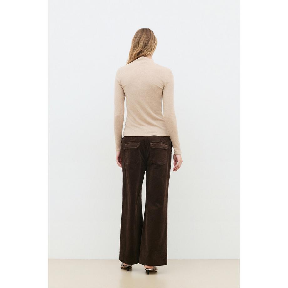 Caroll T-shirt a maniche lunghe con scollo attorcigliato  