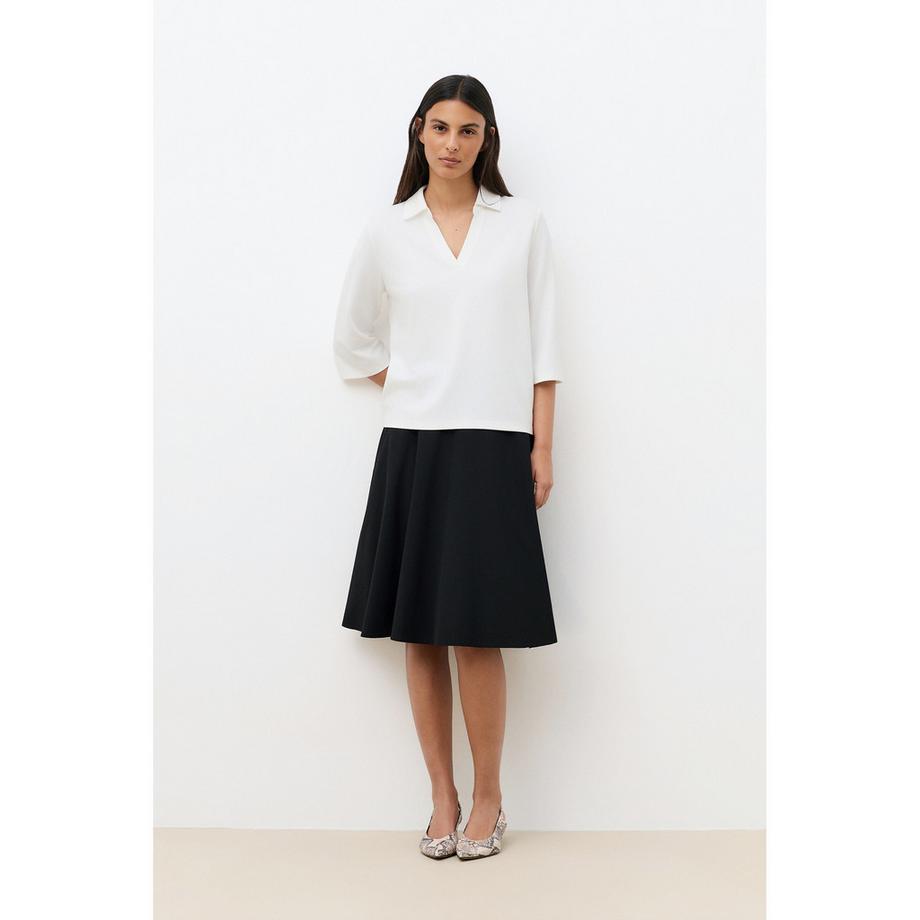 Caroll T-shirt col polo manches trois quarts  