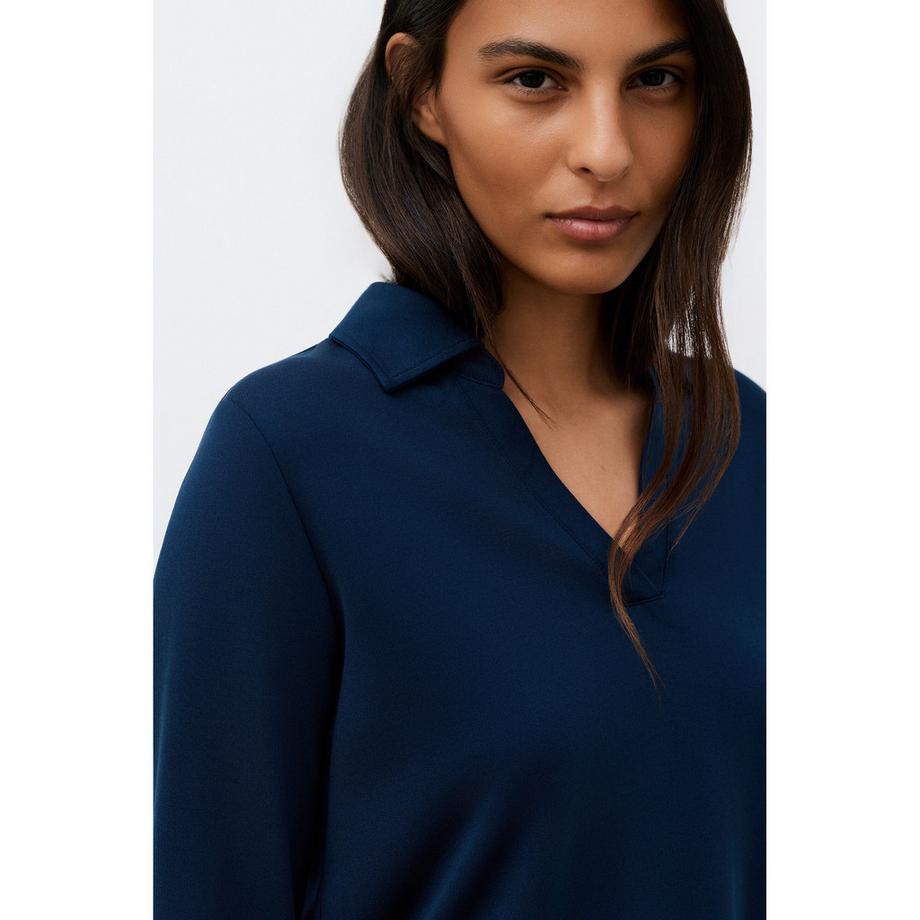 Caroll T-shirt col polo manches trois quarts  