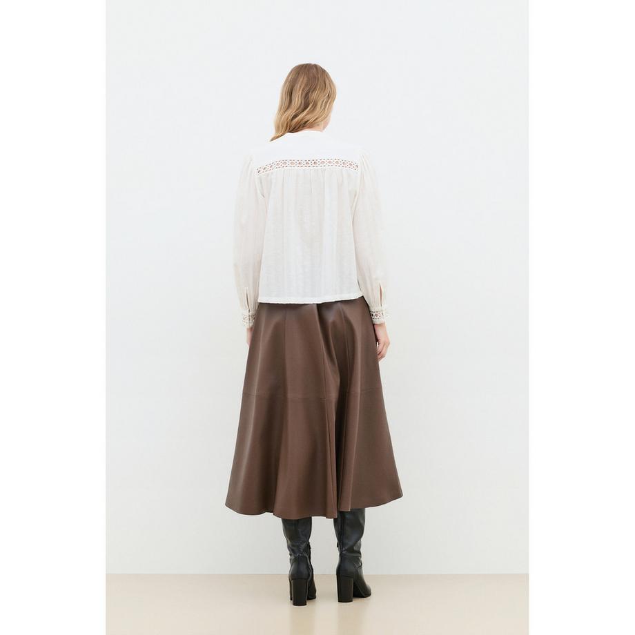 Caroll Blouse à manches longues avec détails en dentelle  