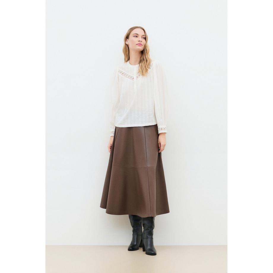 Caroll Blouse à manches longues avec détails en dentelle  