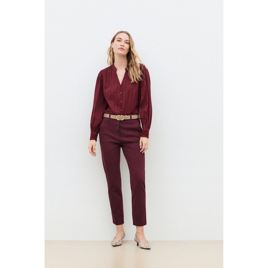 Caroll Blouse à manches longues avec col en V  