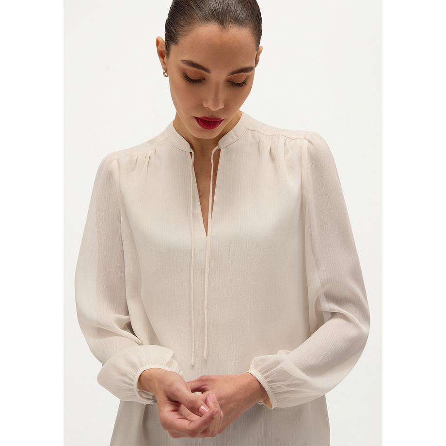 HOBBS Annika Camicetta a maniche lunghe con collo a fiocco  