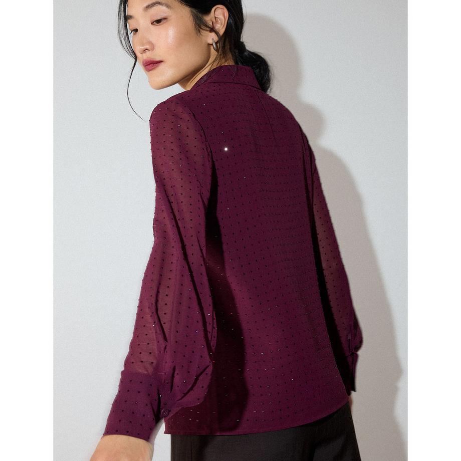 Whistles Hot Fix Polka Dot Langarmshirt  