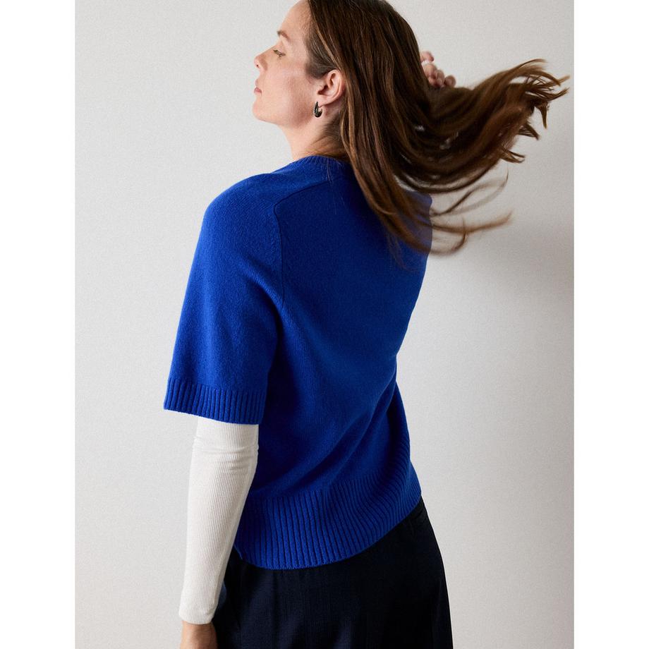 Whistles Wool Knitted T-shirt Maniche Corte  
