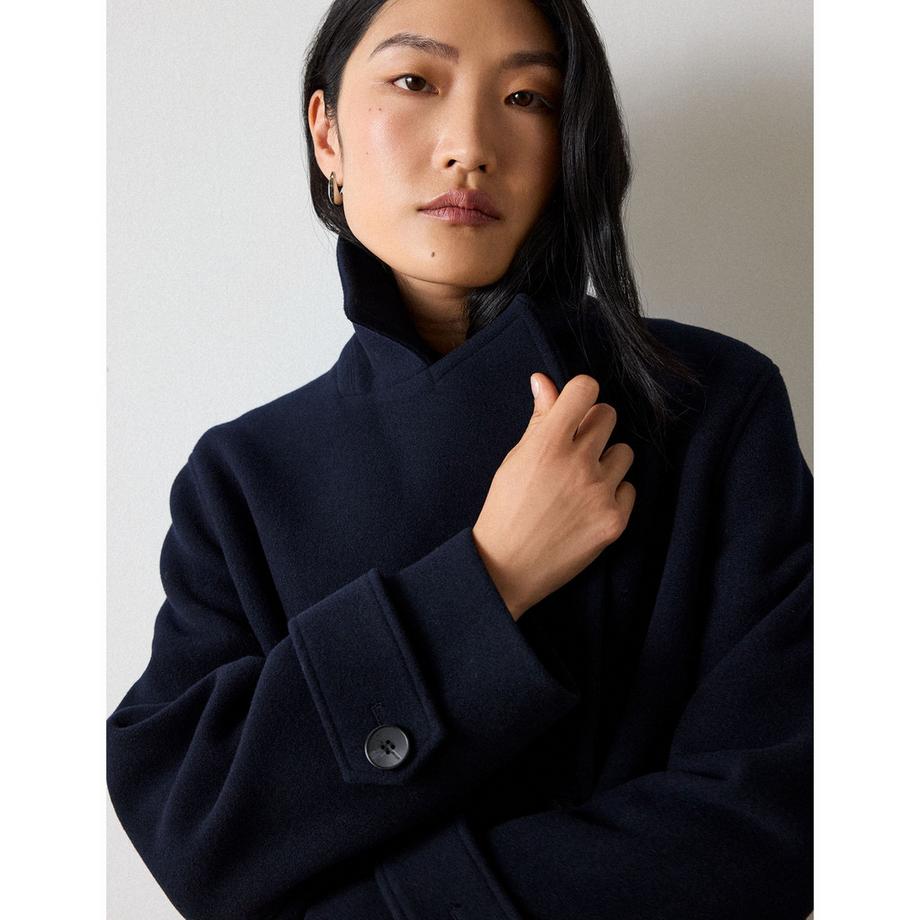 Whistles Manteau Double Breasted Pea  