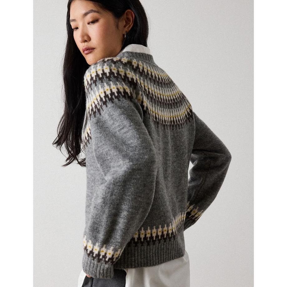 Whistles Pullover Wool Mix Fairisle  