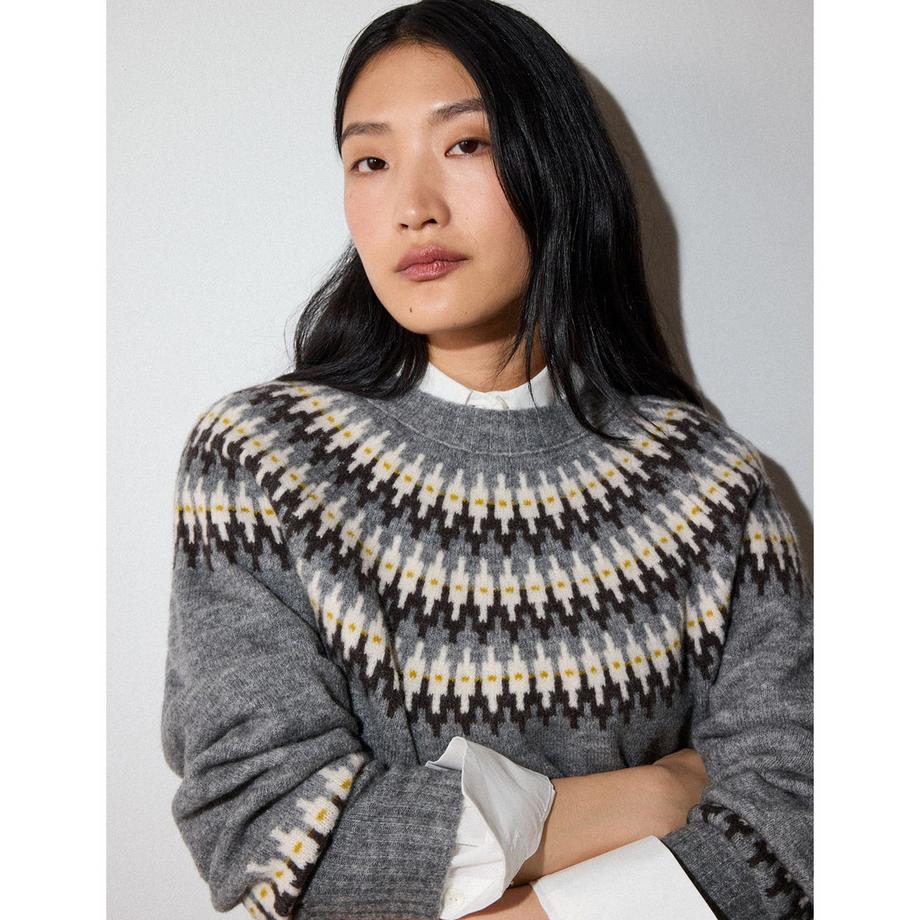 Whistles Pullover Wool Mix Fairisle  
