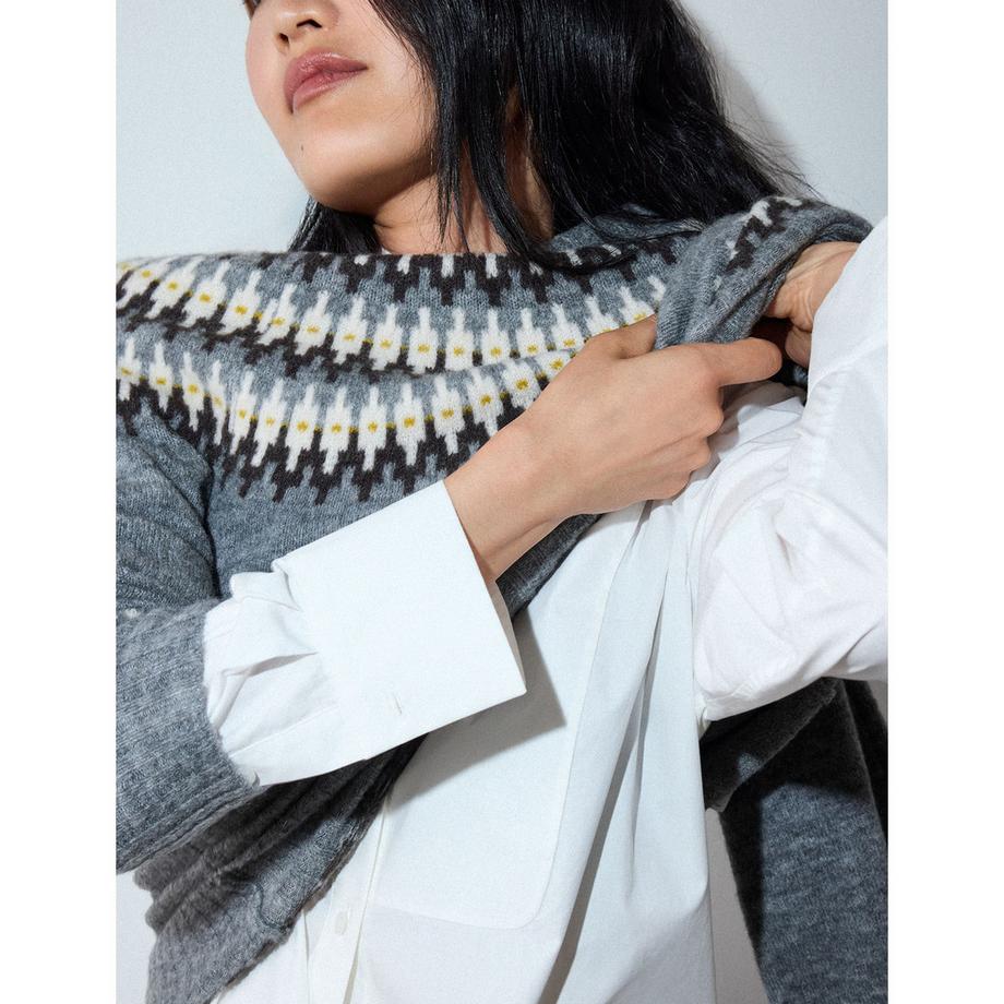 Whistles Pullover Wool Mix Fairisle  