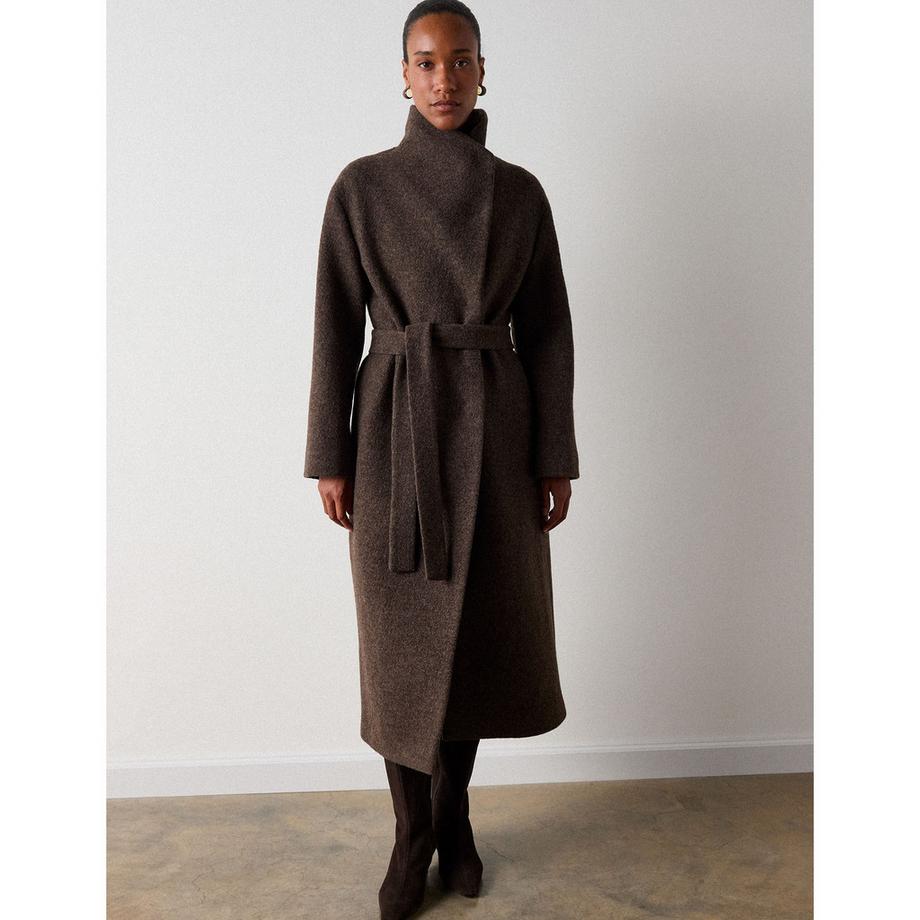Whistles Manteau Morgana Wool Funnel  