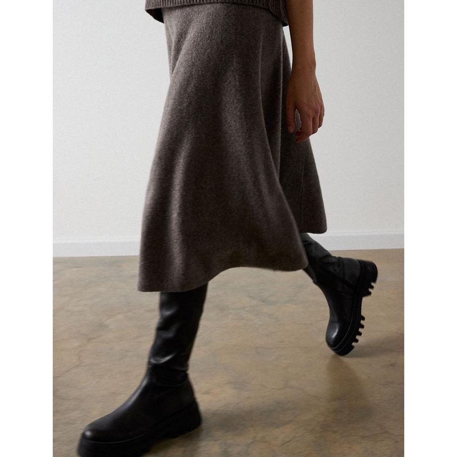 Whistles Wool Knitted Midi Rock  