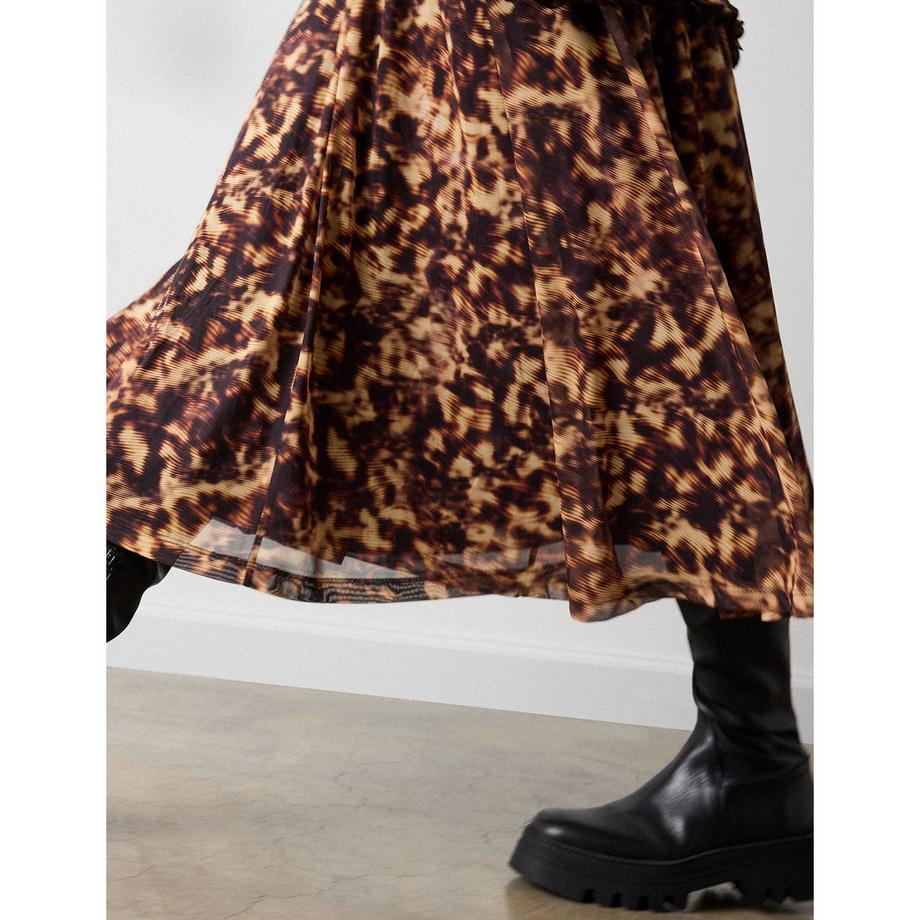 Whistles Robe manches longues Abstract Animal Mesh  