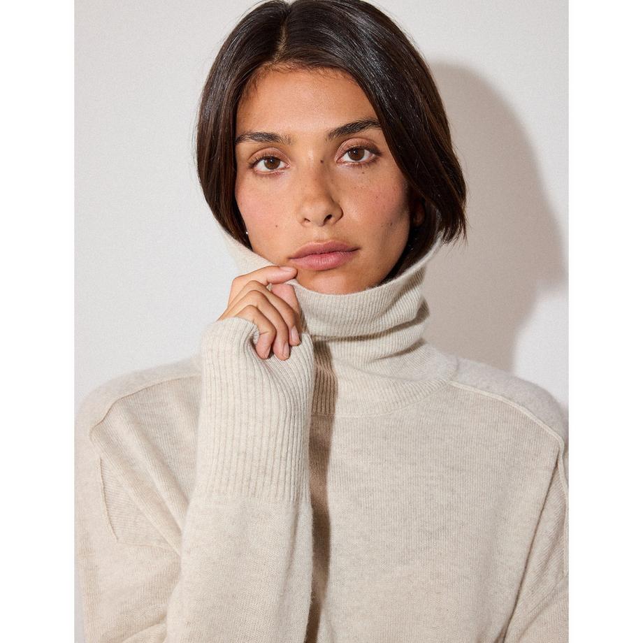 Whistles Cashmere Seam Roll Pull col roulé  