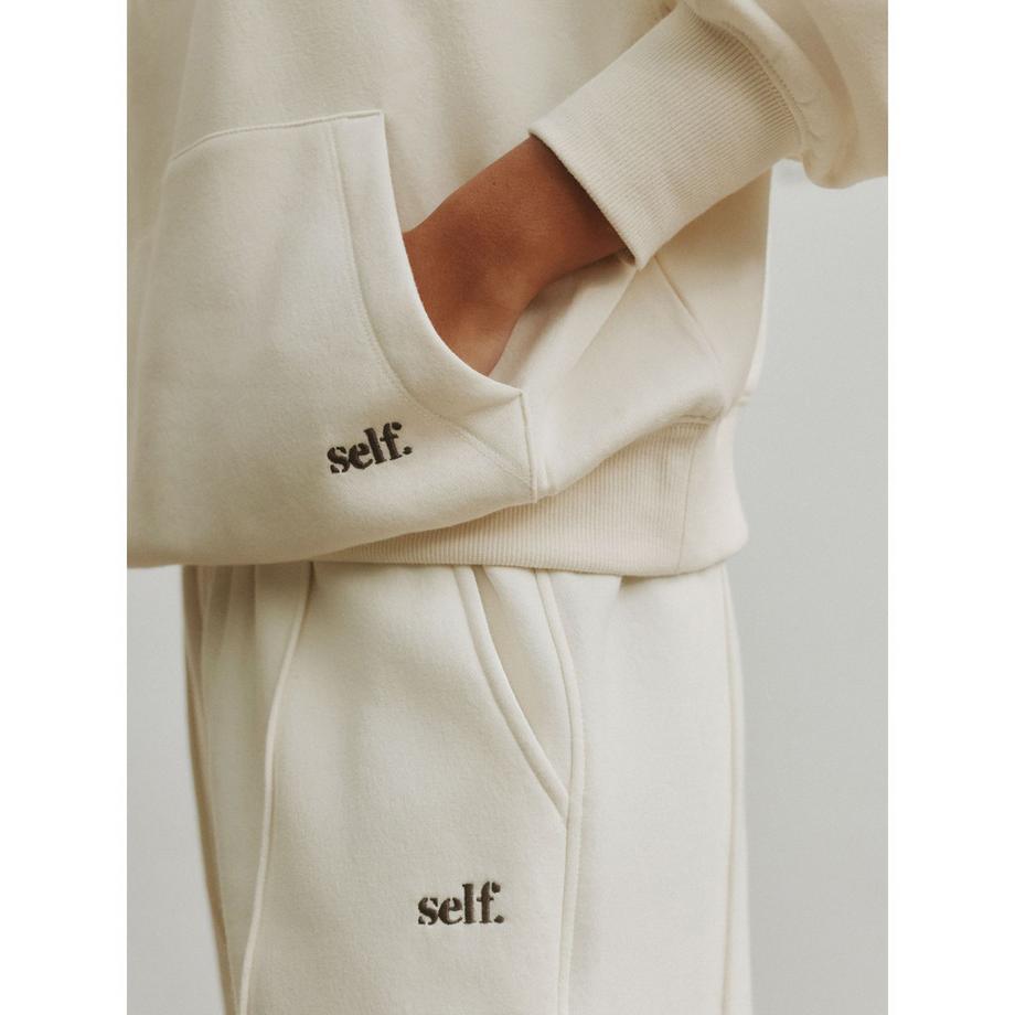 Self. SLF HZIP COLLAR ECRU Sweat-shirt 