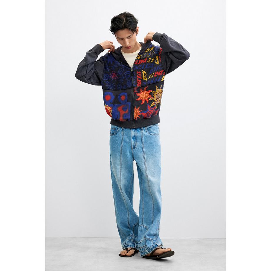 Desigual Sweat-shirt à capuche avec imprimé graphique  