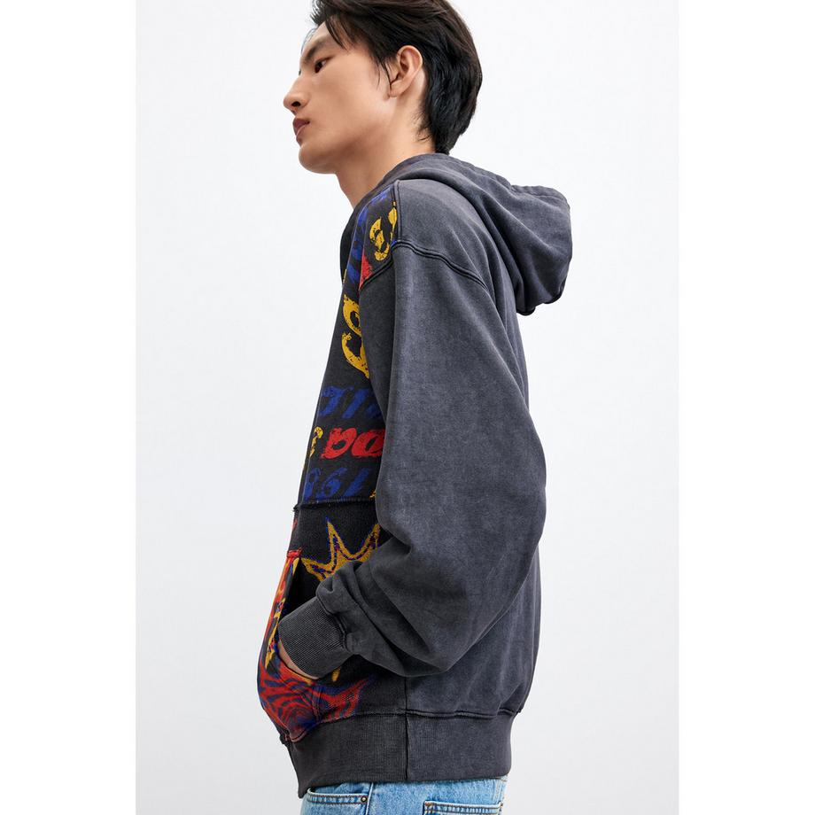 Desigual Sweat-shirt à capuche avec imprimé graphique  