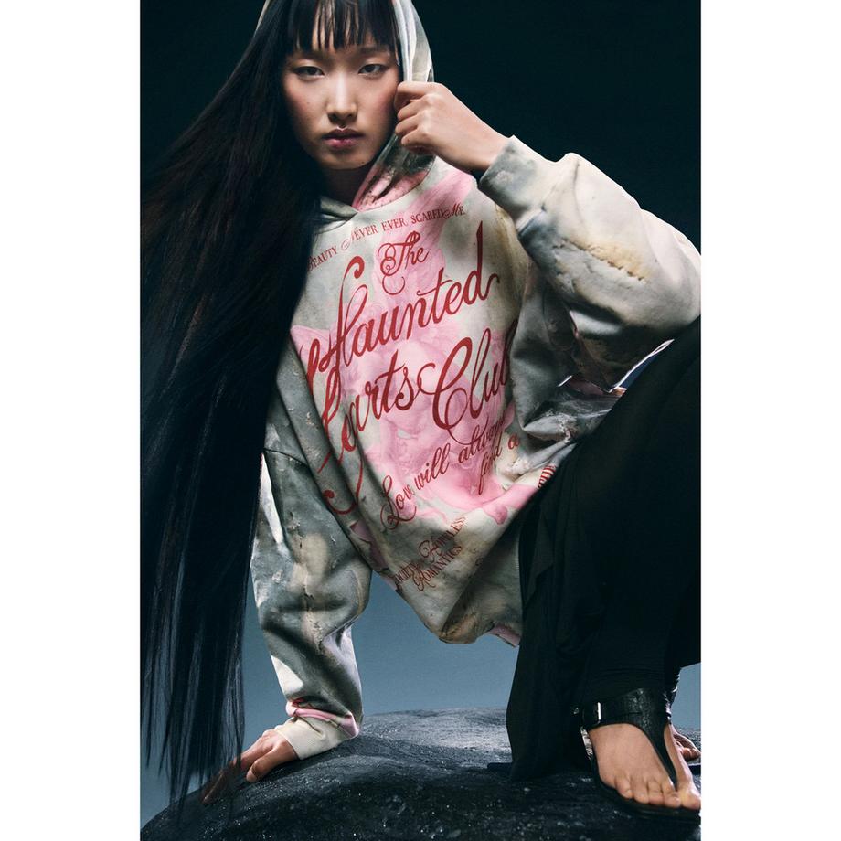 Desigual Bedruckter Kapuzenpullover  
