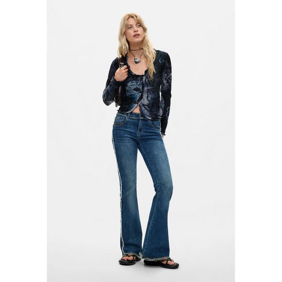 Desigual T-shirt a maniche lunghe con stampa floreale  