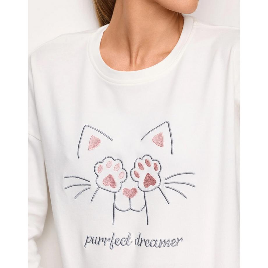 Yamamay Pigiama con stampa gatto  