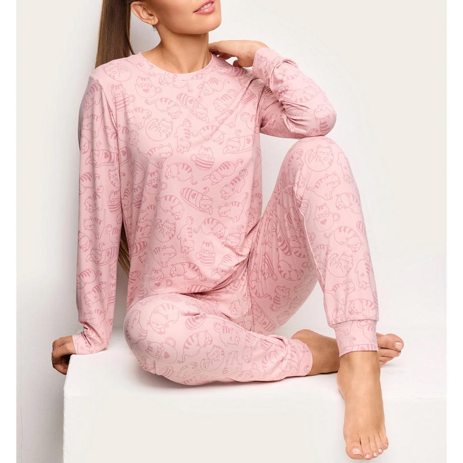Yamamay Pigiama con stampa gatto  
