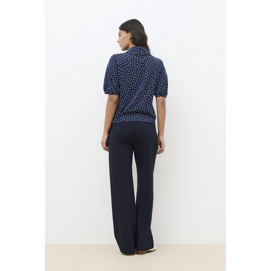 Caroll T-shirt a pois con collo a punta  
