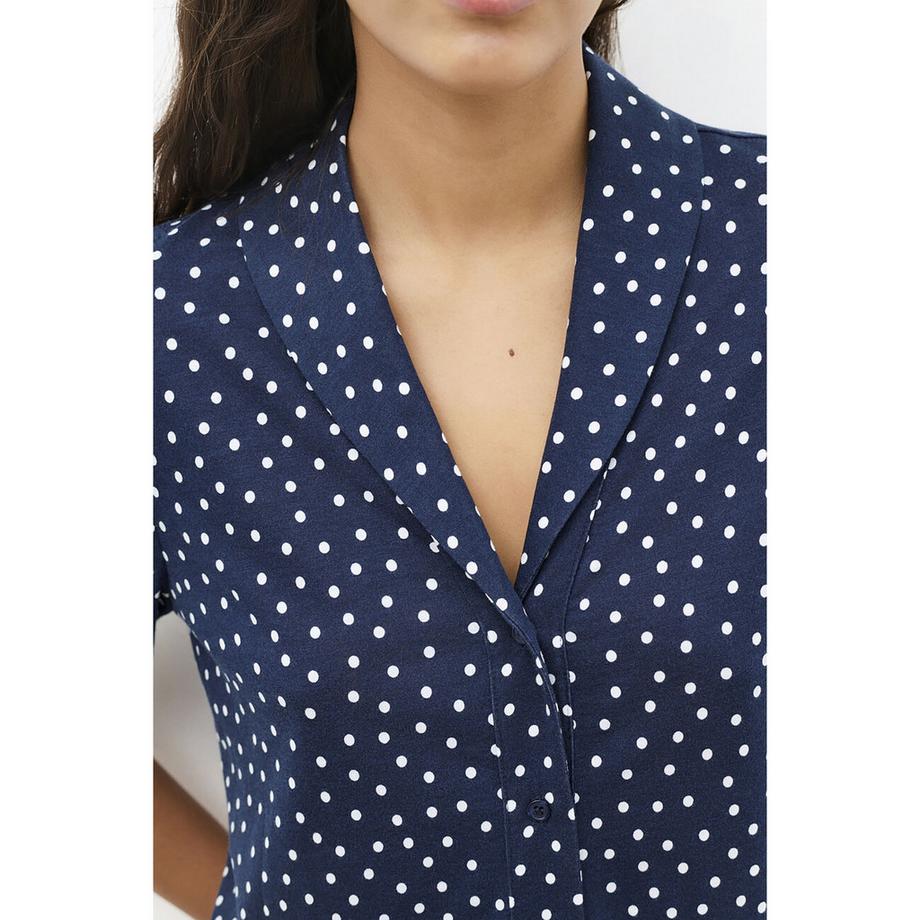 Caroll T-shirt a pois con collo a punta  