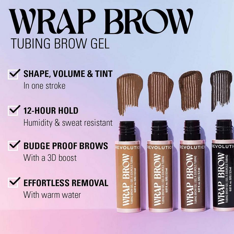 Revolution  Wrap Brow Tubing Brow Gel 