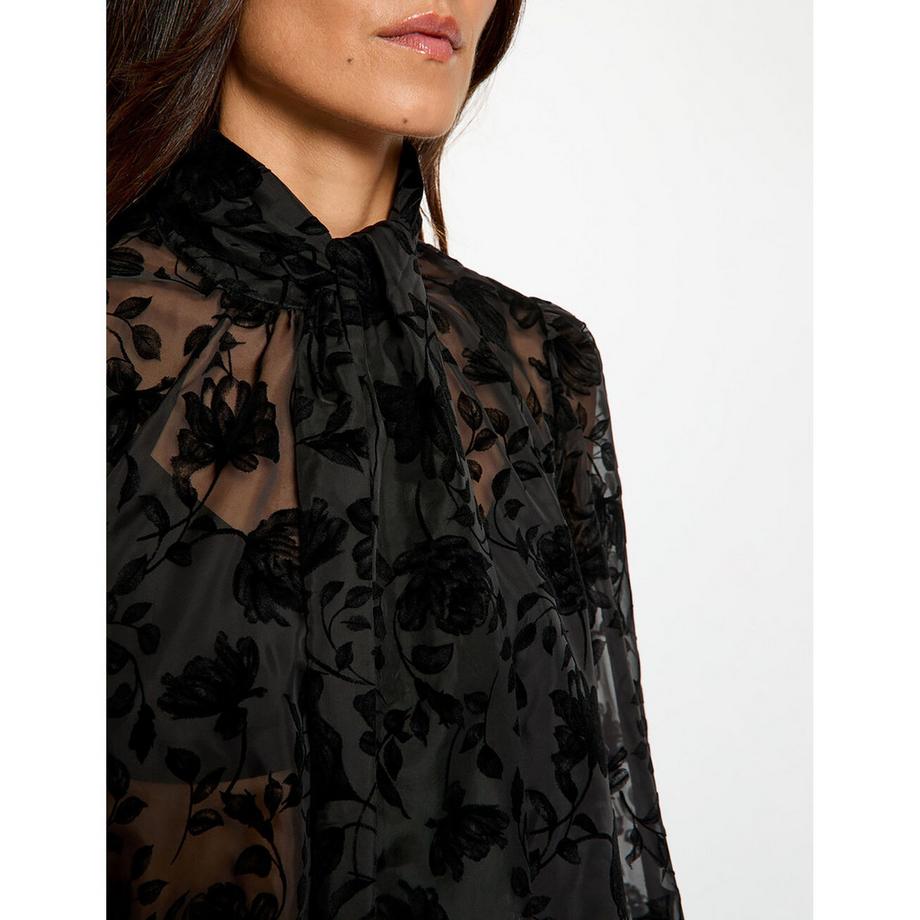 MORGAN Blouse à motif floral avec col noué  