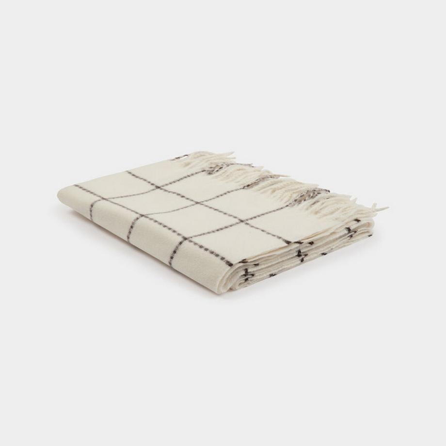 MORGAN Echarpe à carreaux avec franges  