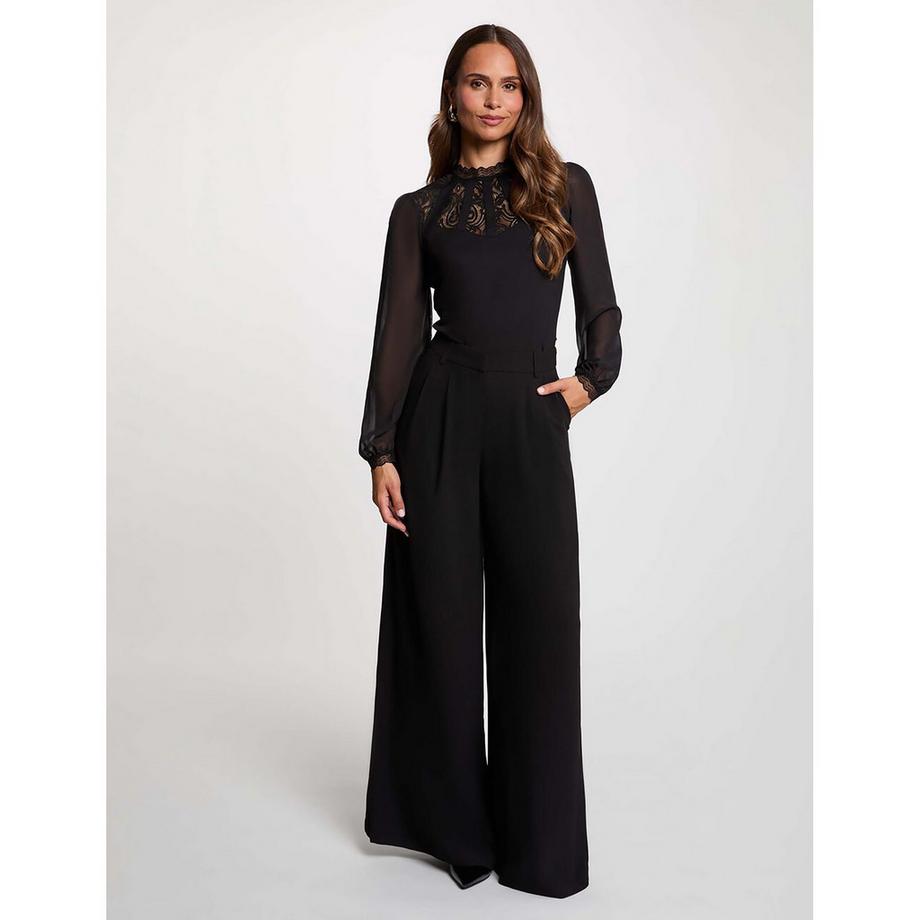 MORGAN T-shirt a maniche lunghe con inserto in pizzo  