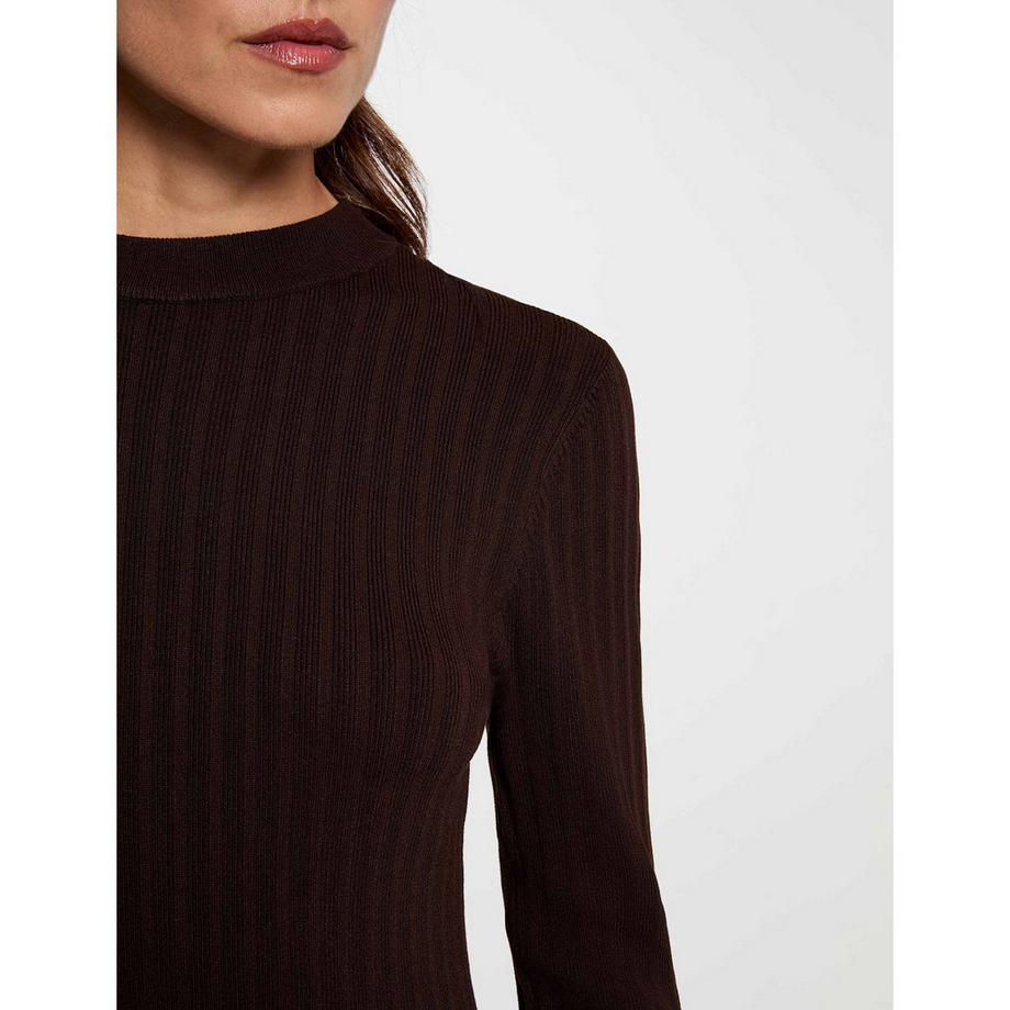 MORGAN Geripptes Strickkleid mit Faltenrock  