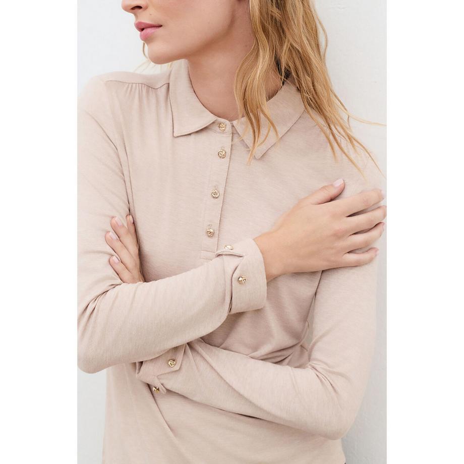 Caroll Langarm Polo T-Shirt  