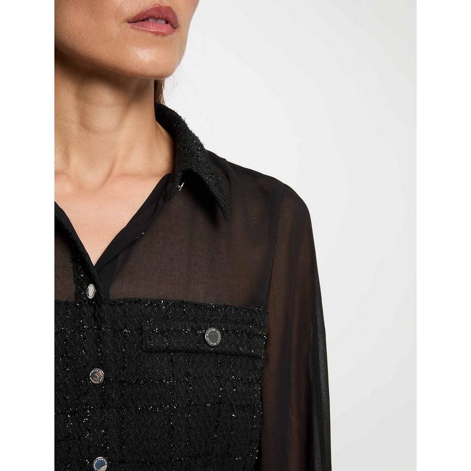MORGAN Chemise à manches transparentes et boutonnage  