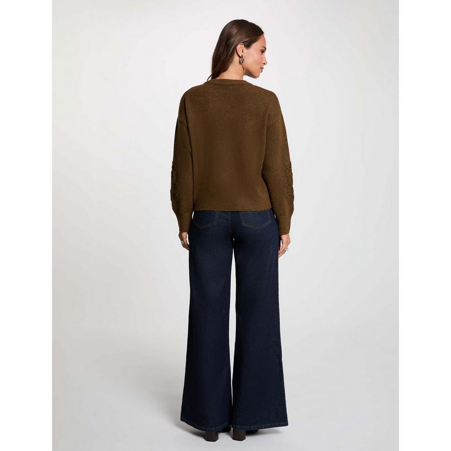 MORGAN Maglione a maglia floreale  