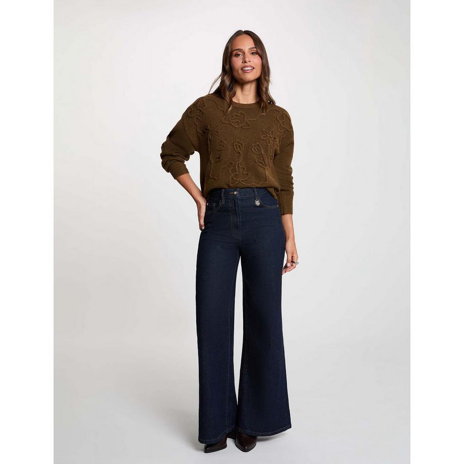 MORGAN Maglione a maglia floreale  