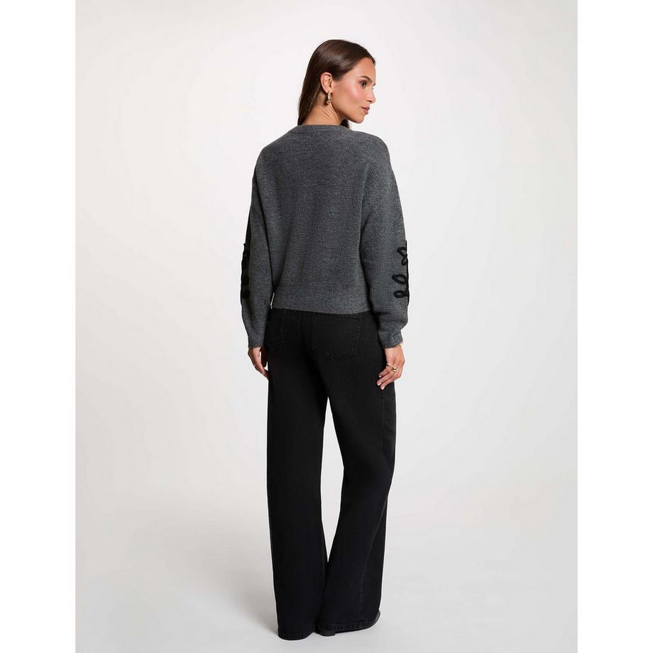 MORGAN Maglione a maglia floreale  