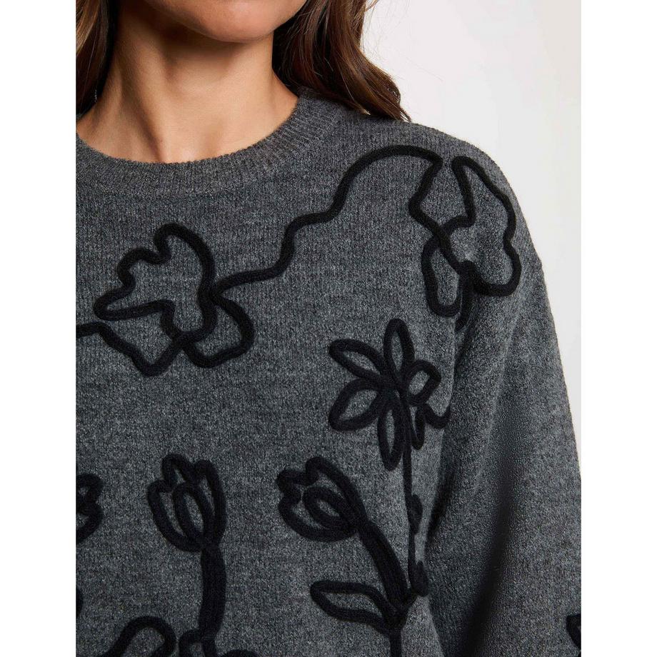 MORGAN Maglione a maglia floreale  