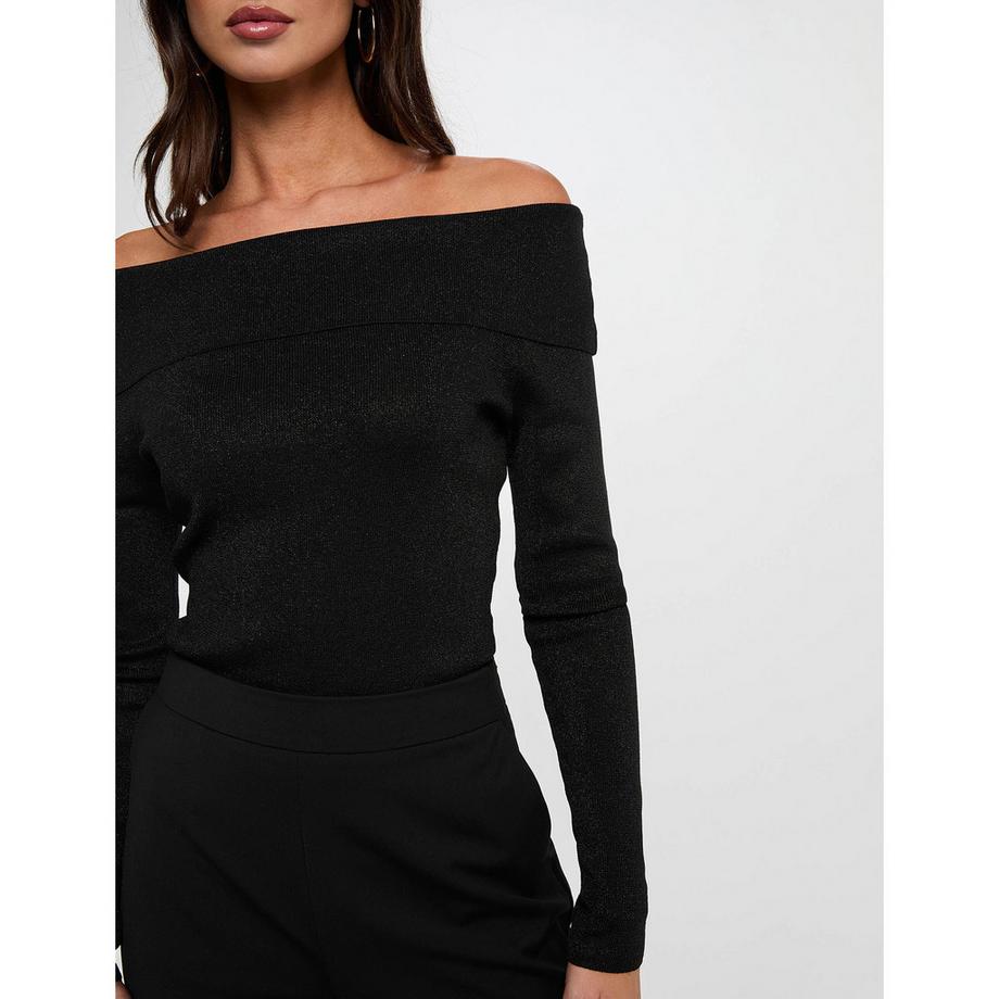 MORGAN Pullover Maniche Lunghe Scollo a Spalle Scoperte  