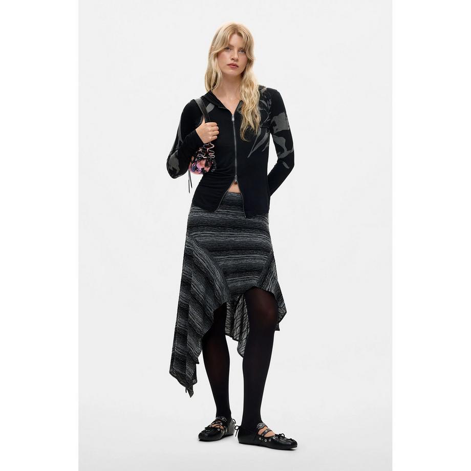 Desigual Sweat-shirt à capuche imprimé avec fermeture éclair  