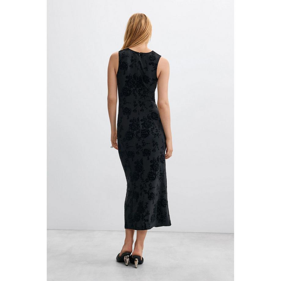 Desigual Robe mi-longue sans manches à imprimé floral  