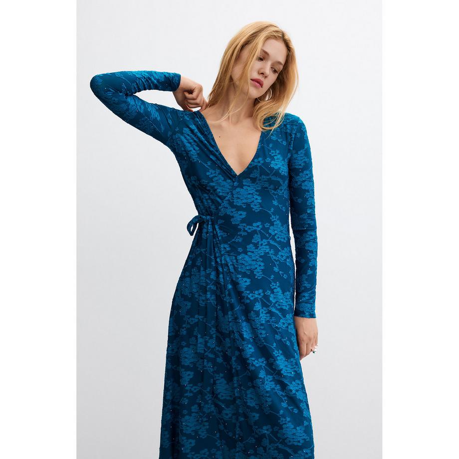 Desigual Robe enroulée à imprimé floral avec ourlet asymétrique  