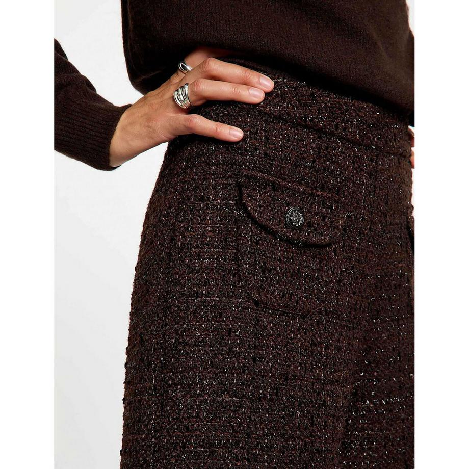 MORGAN Shorts in tweed con tasche con bottoni  