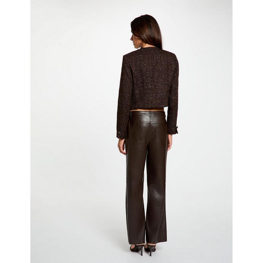 MORGAN Gilet in tweed con dettaglio paillettes  
