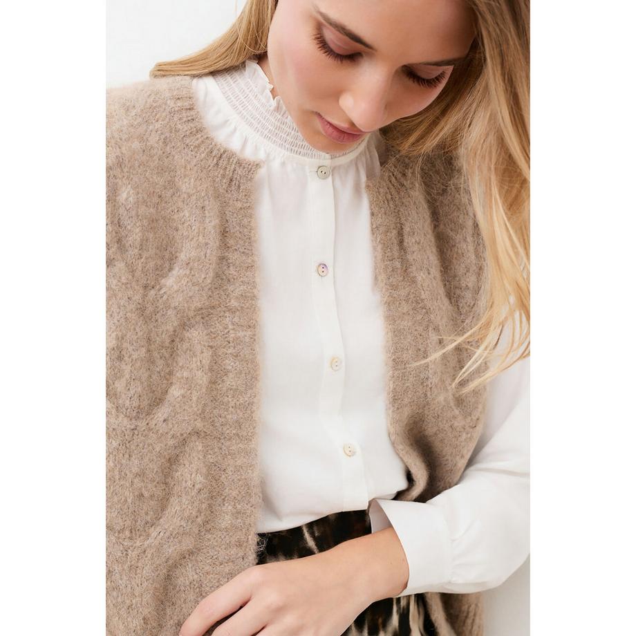 Caroll Pull sans manches à motif torsadé  
