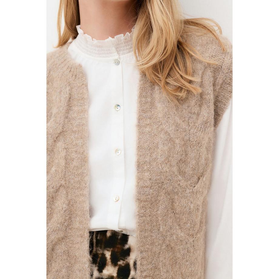 Caroll Pull sans manches à motif torsadé  