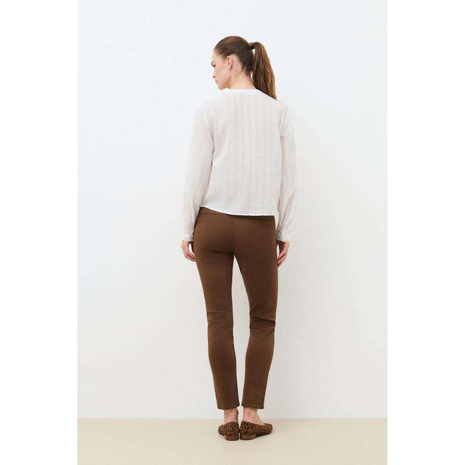 Caroll Bestickte Langarm Bluse  