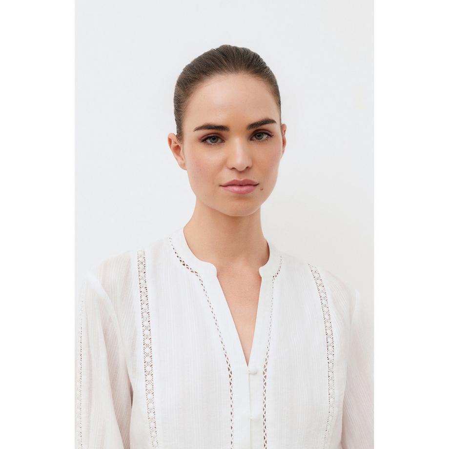 Caroll Bestickte Langarm Bluse  